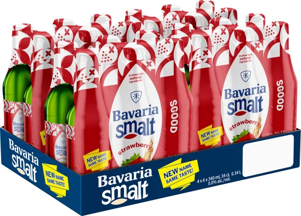 Bavaria Strawberry Flavoured Malt Non Alcoholic Beer Bottle